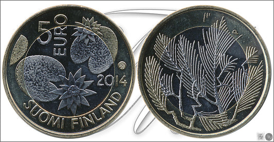 Finlandia - 2014 - Monedas Euros circulación - S/C / UNC - 5 € año 2014-1ª Naturaleza Nordico