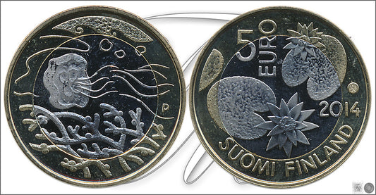 Finlandia - 2014 - Monedas Euros circulación - S/C / UNC - 5 € año 2014-4ª / Medusa