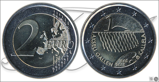 Finlandia - 2015 - Monedas Euros circulación - S/C / UNC - 2 € Año 2015 / 150º Anv. del Nacimiento Akseli Gallen-Kallela