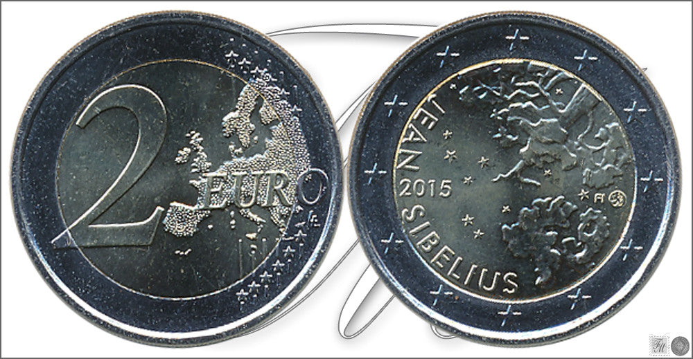 Finlandia - 2015 - Monedas Euros circulación - S/C / UNC - 2 € Año 2015 / Jean Sibelius