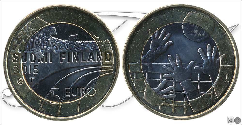 Finlandia - 2015 - Monedas Euros circulación - S/C / UNC - 5 € año 2015 / Deportes 4ª Volleyball