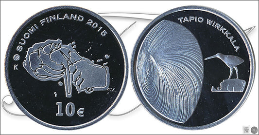 Finlandia - 2015 - Monedas euros en plata - PROOF - 10 € Año 2015 / 3ª Tapio Wirkkala