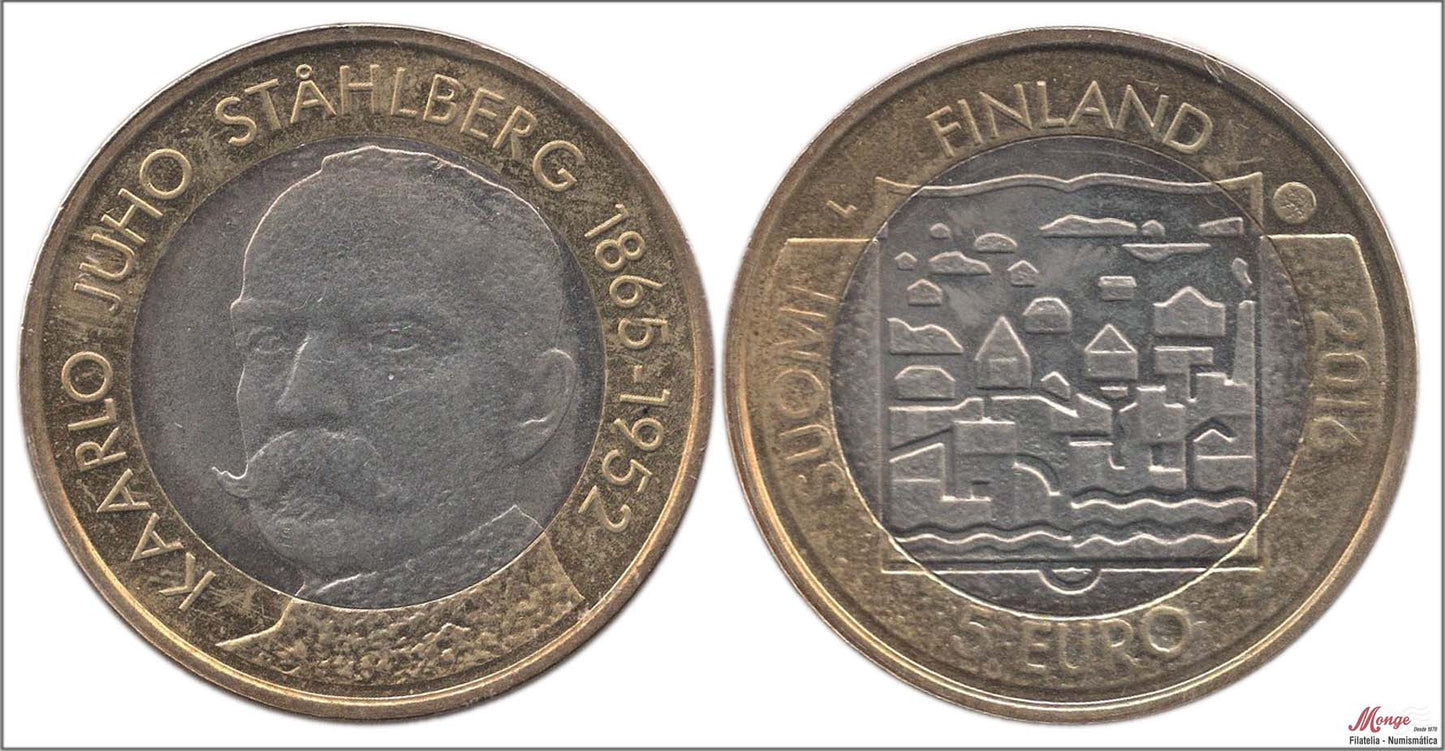 Finlandia - 2016 - Monedas Euros circulación - S/C / UNC - 5 € año 2016-4ª / Karlo Juho