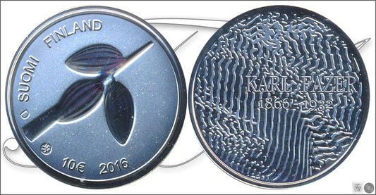 Finlandia - 2016 - Monedas euros en plata - PROOF - 10 € Año 2016 / Karl Fazer