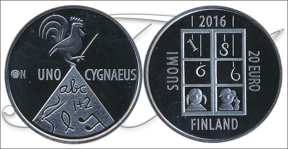 Finlandia - 2016 - Monedas euros en plata - PROOF - 20 € Año 2016 / Uno Cignaeus