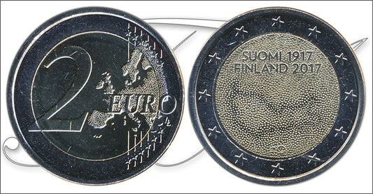 Finlandia - 2017 - Monedas Euros circulación - S/C / UNC - 2 € Año 2017 / 100 Aniv Indepencia de Finlandia