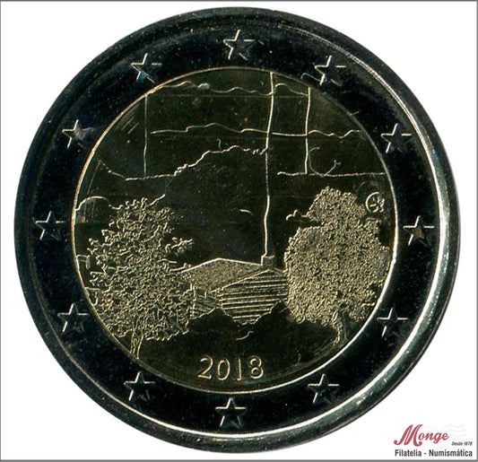 Finlandia - 2018 - Monedas Euros circulación - S/C / UNC - 2 € Año 2018 / Paisaje - Koli