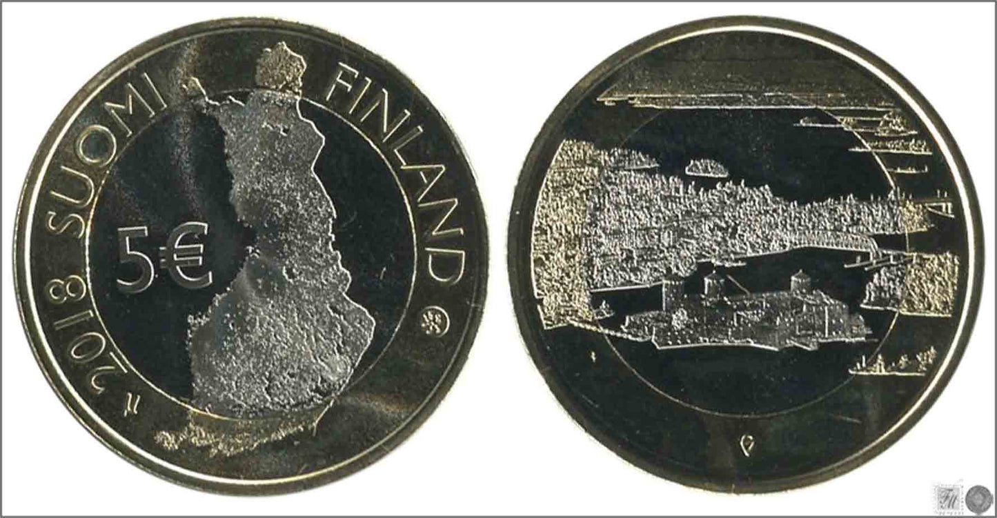 Finlandia - 2018 - Monedas Euros circulación - S/C / UNC - 5 € año 2018-10ª Olavinlinna