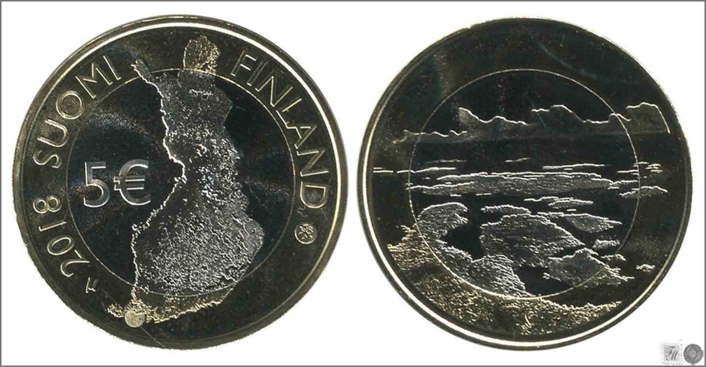 Finlandia - 2018 - Monedas Euros circulación - S/C / UNC - 5 € año 2018-5ª / Mar del Archipielago