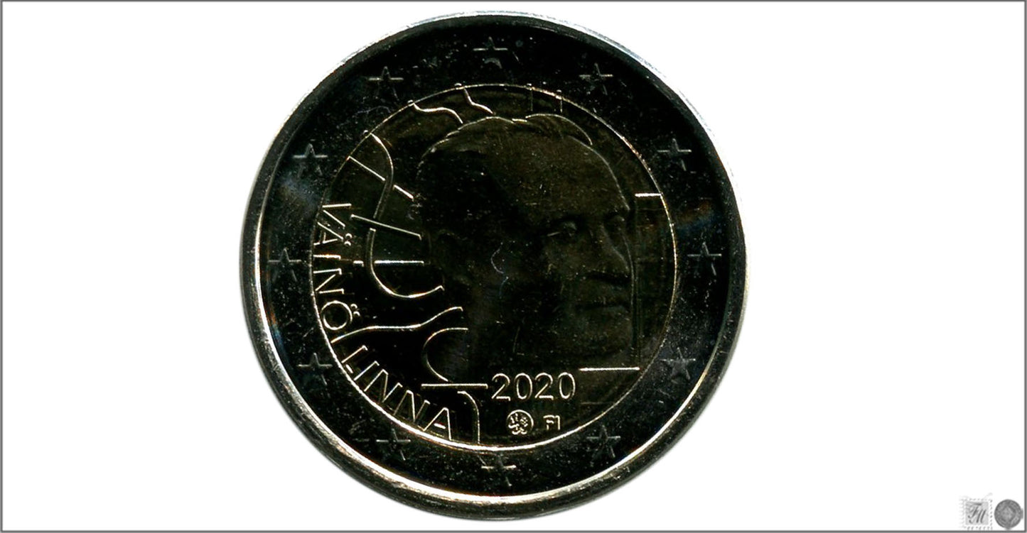 Finlandia - 2020 - Monedas Euros circulación - S/C / UNC - 2 € Año 2020 / 2ª Vaino Linna