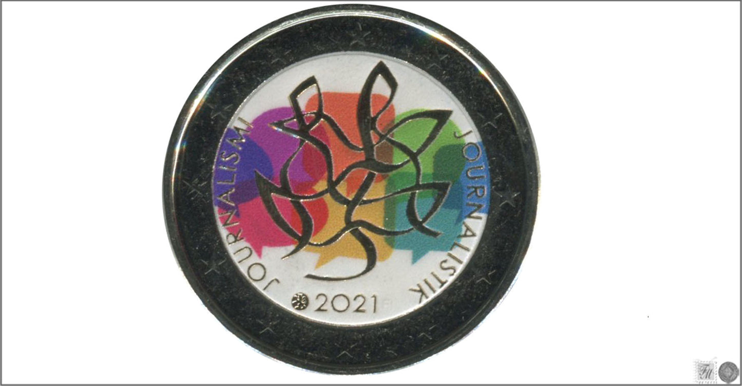 Finlandia - 2021 - Monedas Euros Color - S/C / UNC - 2 € Año 2021 / Periodismo y Comunicacion