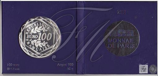 Francia - 2011 - Monedas euros en plata - FDC / MS - 100 € Año 2011 / Plata