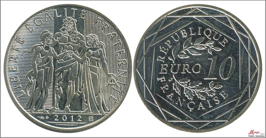 Francia - 2012 - Monedas euros en plata - S/C / UNC - 10 € Año 2012 / Hercules