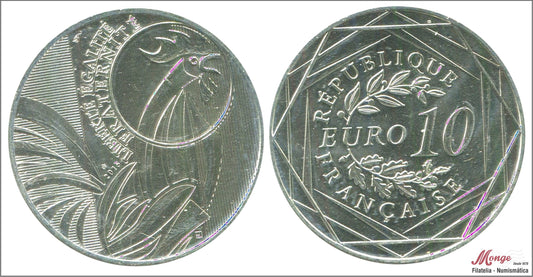 Francia - 2015 - Monedas euros en plata - Nº KM02261 - FDC / MS - 10 € Año 2015 / Gallo - 17 gramos