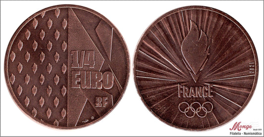 Francia - 2021 - Monedas Euros circulación - S/C / UNC - 1/4 de € Año 2021 / Juegos Olimpicos 2024