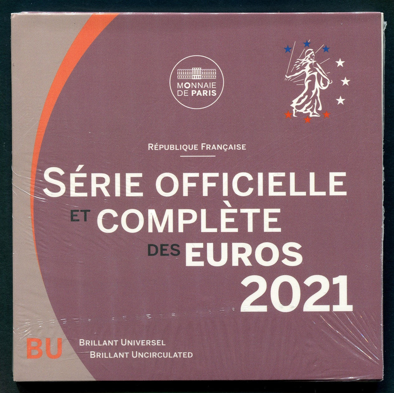 Francia - 2021 - Monedas Euros en cartera oficial - FDC / MS - Cartera año 2021 (8 monedas)