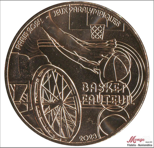 Francia - 2023 - Monedas Euros circulación - S/C / UNC - 1/4 de € Año 2023 / Basquet