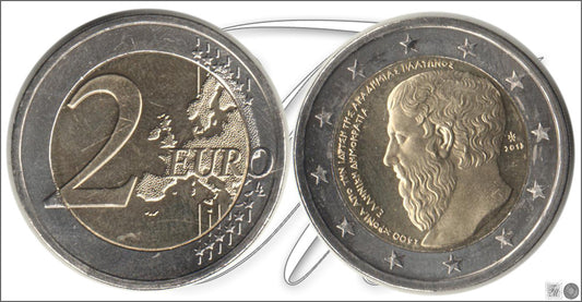 Grecia - 2013 - Monedas Euros circulación - S/C / UNC - 2 € Año 2013 / 2400 Anv de la Academia Platon