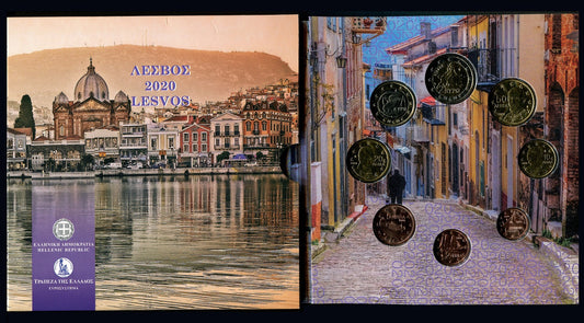 Grecia - 2020 - Monedas Euros en cartera oficial - FDC / MS - Cartera año 2020 (8 monedas)