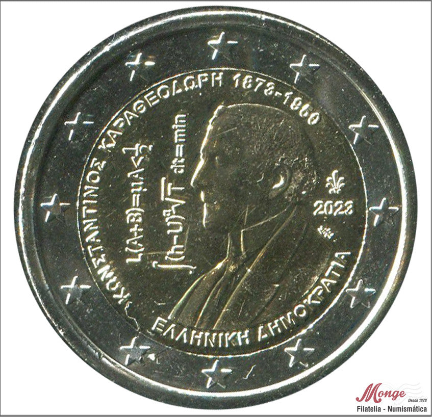 Grecia - 2023 - Monedas Euros circulación - S/C / UNC - 2 € Año 2023 / 150 Aniv. de Constantin Caratheodory