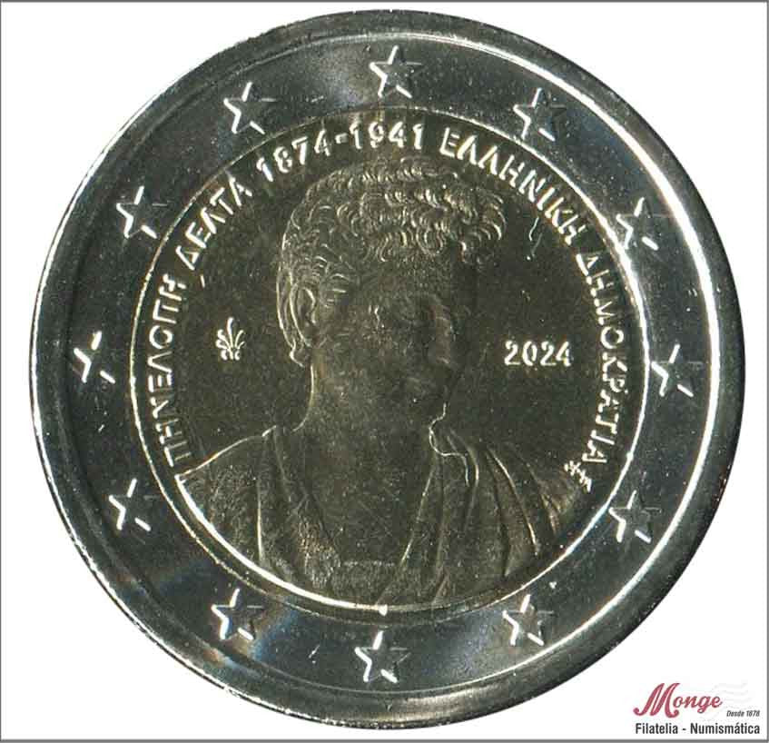 Grecia - 2024 - Monedas Euros circulación - S/C / UNC - 2 € Año 2024 / Penelope Delta