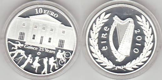 Irlanda - 2010 - Monedas euros en plata - PROOF - 10 € Año 2010 / 25 an. Gaisce / En estuche