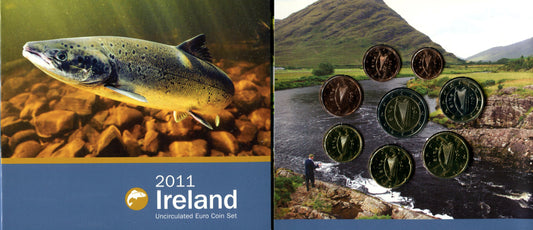 Irlanda - 2011 - Monedas Euros en cartera oficial - FDC / MS - Cartera año 2011 (8 monedas)