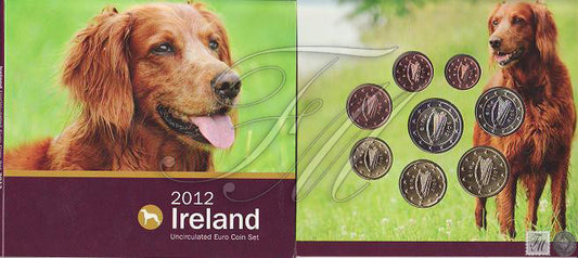 Irlanda - 2012 - Monedas Euros en cartera oficial - FDC / MS - Cartera año 2012 (8 monedas)