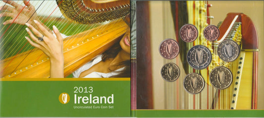 Irlanda - 2013 - Monedas Euros en cartera oficial - FDC / MS - Cartera año 2013 (8 monedas)