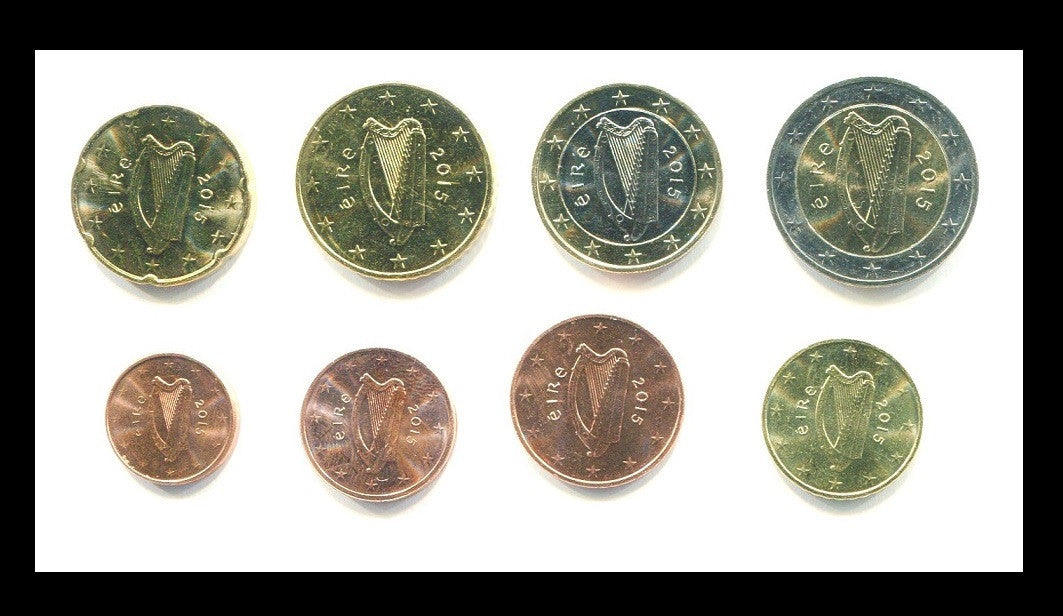 Irlanda - 2015 - Monedas Euros circulación - S/C / UNC - Año 2015 (8monedas)