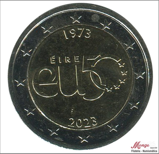 Irlanda - 2023 - Monedas Euros circulación - S/C / UNC - 2 € Año 2023 / 50 Años de Membresia en la Union Europea