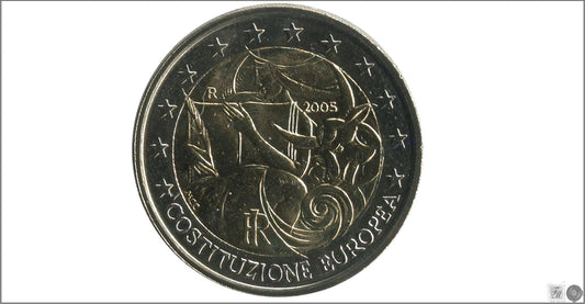 Italia - 2005 - Monedas Euros circulación - S/C / UNC - 2 € Año 2005 Constitucion europea