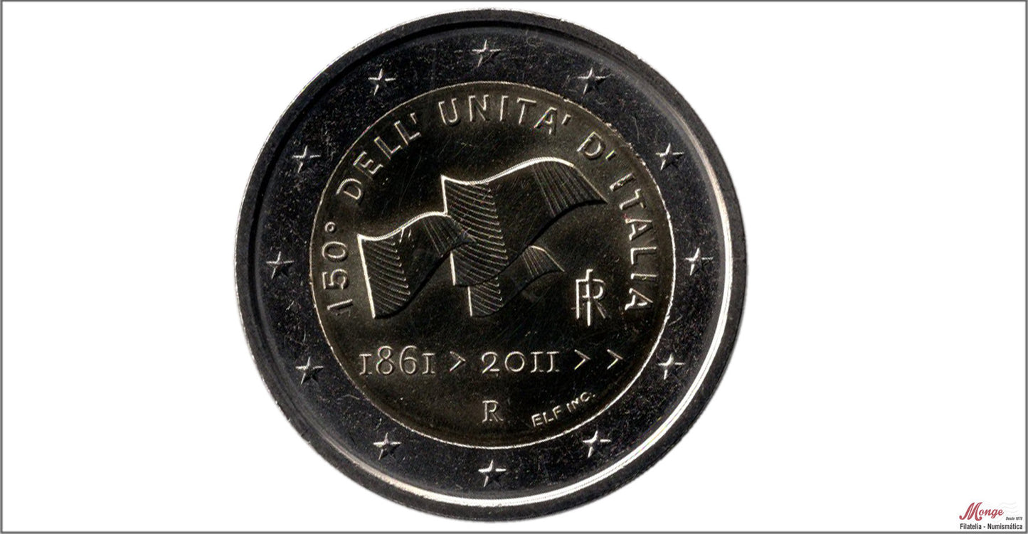 Italia - 2011 - Monedas Euros circulación - S/C / UNC - 2 € año 2011 / 150 Aniv. Unificación