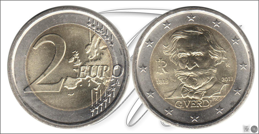 Italia - 2013 - Monedas Euros circulación - S/C / UNC - 2 € Año 2013 / G. Verdi