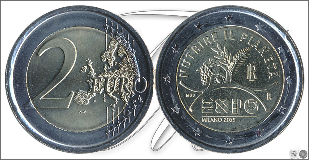 Italia - 2015 - Monedas Euros circulación - S/C / UNC - 2 € Año 2015 / Exposición de Milan