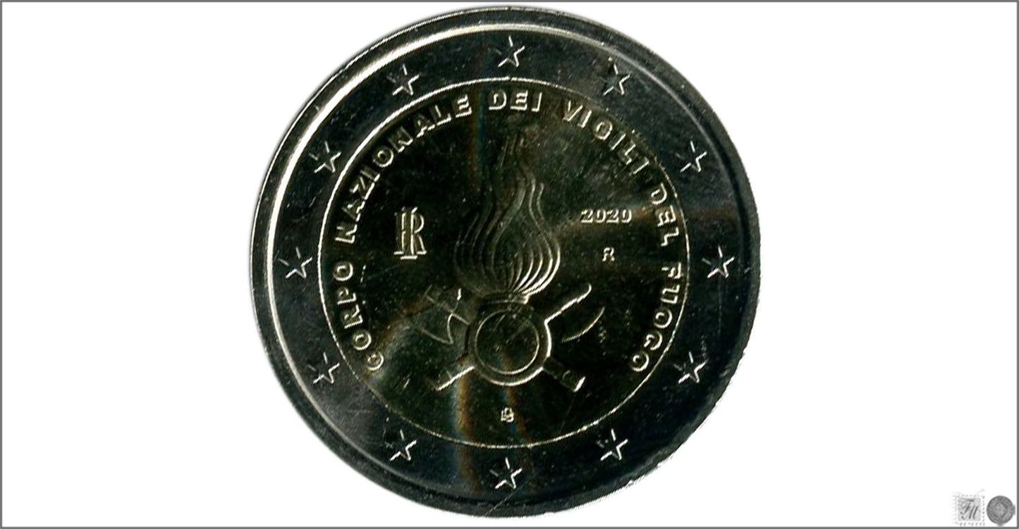 Italia - 2020 - Monedas Euros circulación - S/C / UNC - 2 € Año 2020 / 80 Anv del Cuerpo Nacional de Bomberos