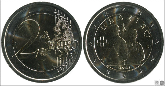 Italia - 2021 - Monedas Euros circulación - S/C / UNC - 2 € Año 2021 / 2º Profesiones Sanitarias