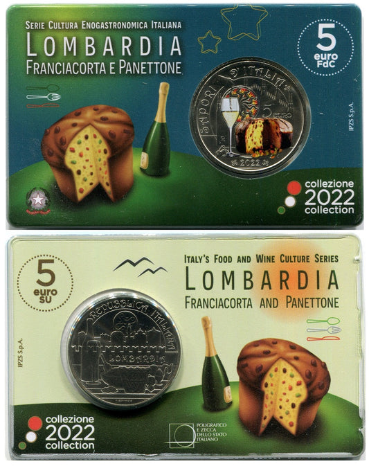 Italia - 2022 - Monedas Euros circulación - S/C / UNC - 5 € Año 2022 / Panetone