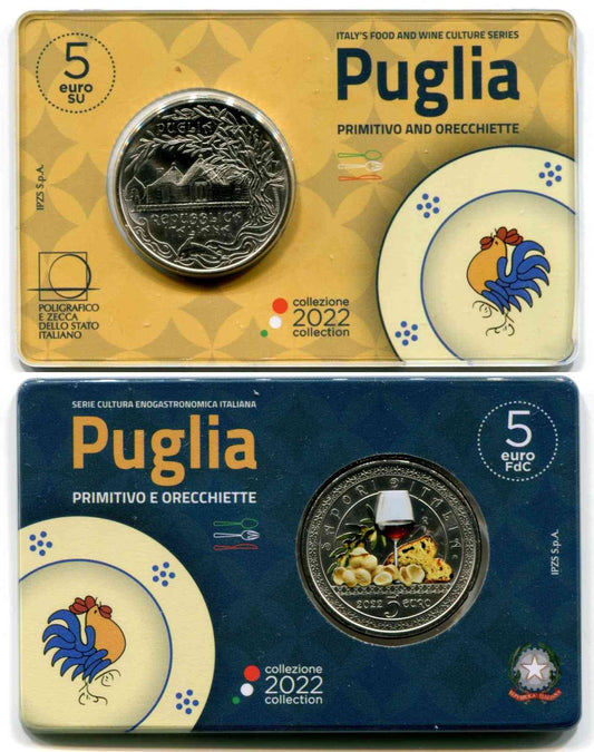 Italia - 2022 - Monedas Euros circulación - S/C / UNC - 5 € Año 2022 / Puglia