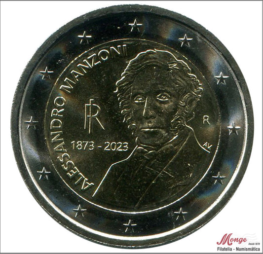 Italia - 2023 - Monedas Euros circulación - S/C / UNC - 2 € Año 2023 / Alessandro Manzoni