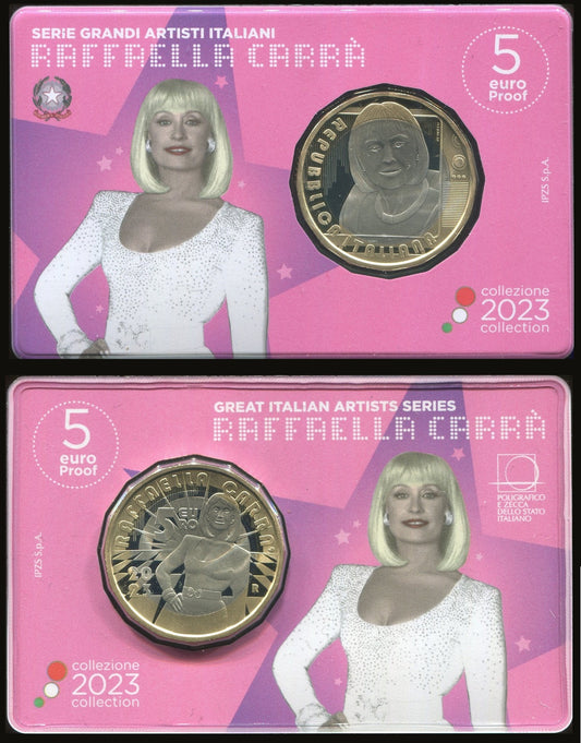 Italia - 2023 - Monedas Euros circulación - S/C / UNC - 5 € Año 2023 / Raffaella Carra