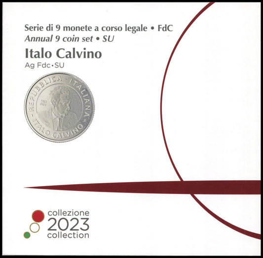 Italia - 2023 - Monedas Euros en cartera oficial - FDC / MS - Cartera 2023 (9 monedas)