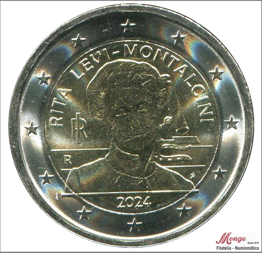 Italia - 2024 - Monedas Euros circulación - S/C / UNC - 2 € Año 2024 / Levi Montalcini