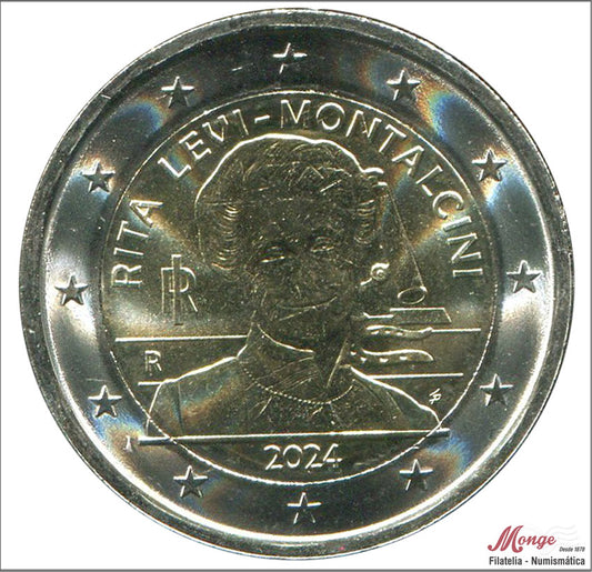 Italia - 2024 - Monedas Euros circulación - S/C / UNC - 2 € Año 2024 / Levi Montalcini