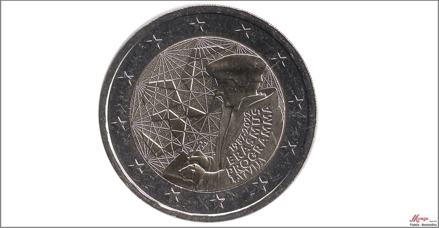 Letonia - 2022 - Monedas Euros circulación - S/C / UNC - 2 € año 2022 / Erasmus