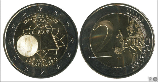 Luxemburgo - 2007 - Monedas Euros circulación - S/C / UNC - 2 € año 2007 / 50 Aniv. Tratado Roma