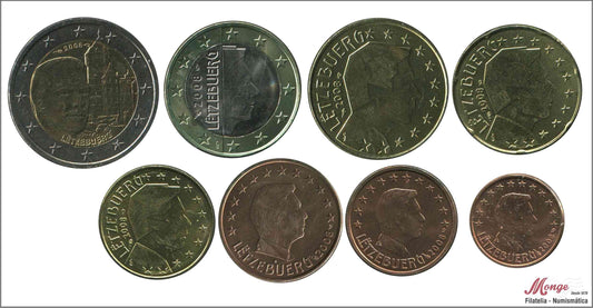 Luxemburgo - 2008 - Monedas Euros circulación - S/C / UNC - Año 2008 (8 monedas)