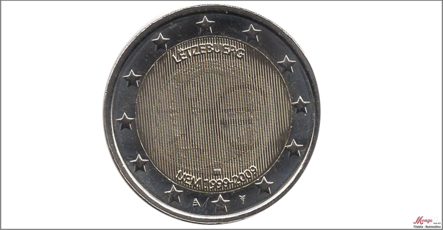 Luxemburgo - 2009 - Monedas Euros circulación - S/C / UNC - 2 € Año 2009 / 10 Aniv. Euro