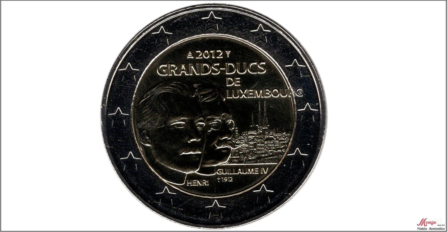 Luxemburgo - 2012 - Monedas Euros circulación - S/C / UNC - 2 € año 2012 / Gran Duque Guillermo IV