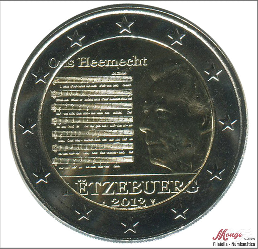 Luxemburgo - 2013 - Monedas Euros circulación - S/C / UNC - 2 € año 2013 / Ons Heemecht